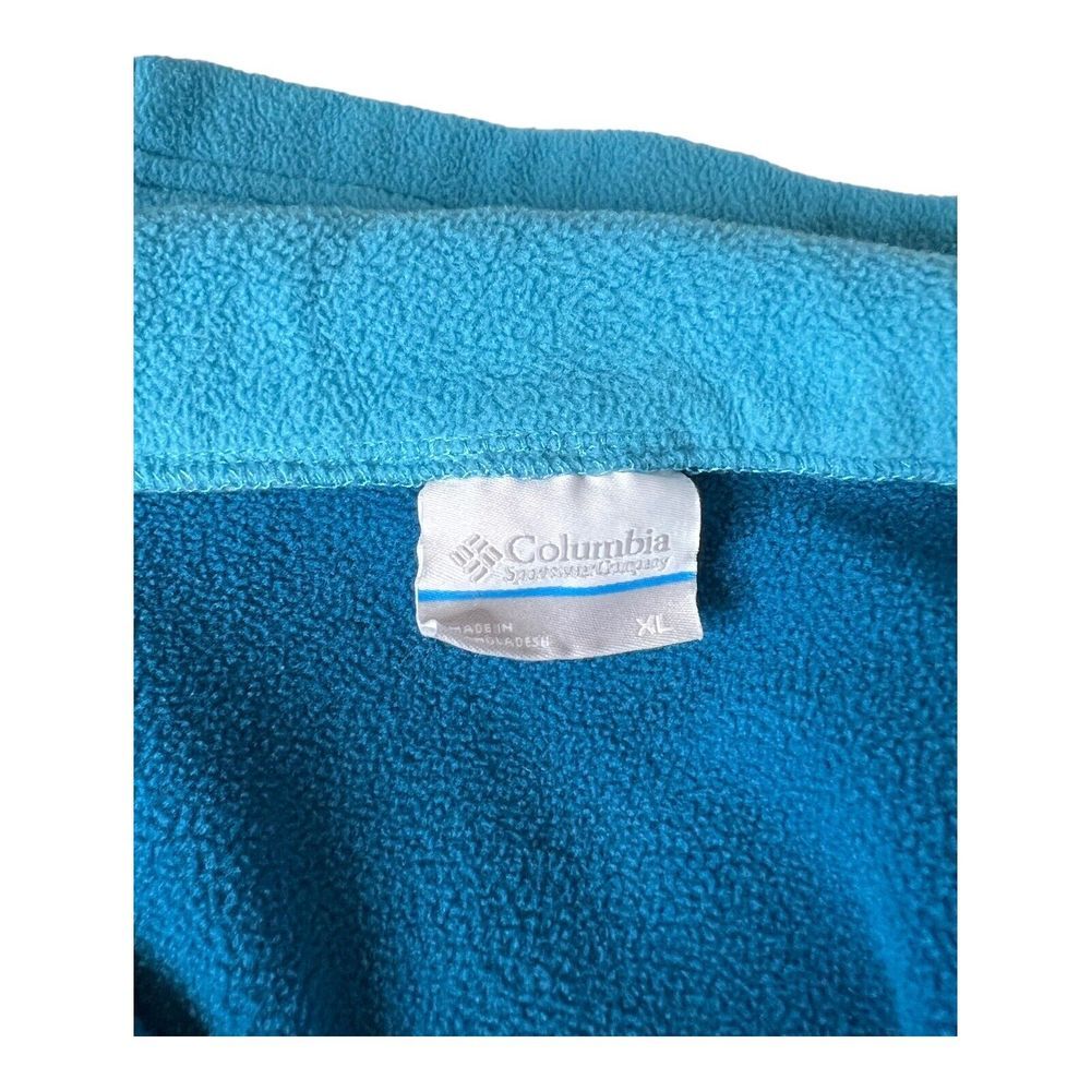 Columbia‎ Fleece womens XL Pullover 1/4 Zip two toned blue Lightweight jacket - Picture 5 of 9
